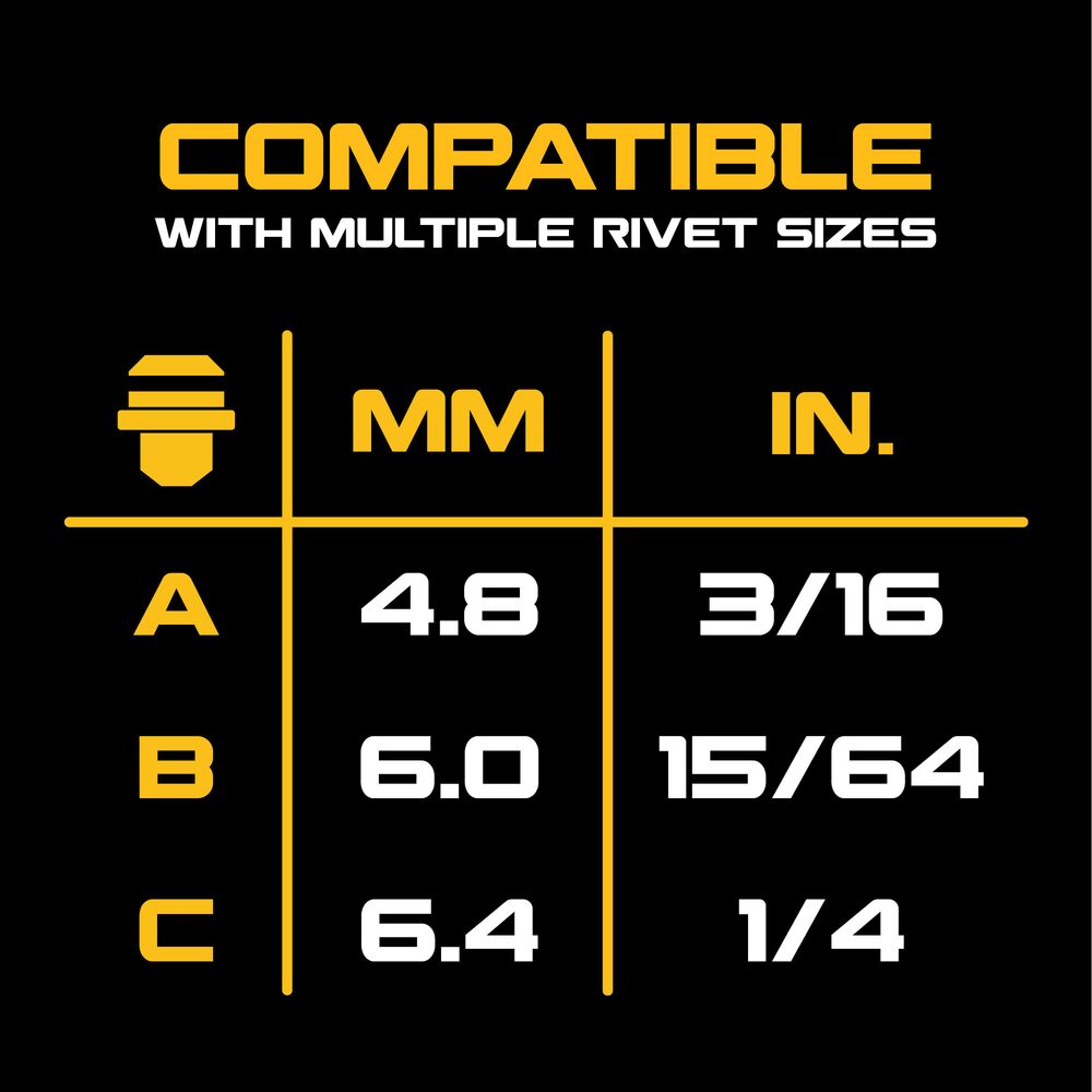 DeWalt Klappnieter DCF414NT-XJ 18 V 4,8 bis 6,4 mm XR