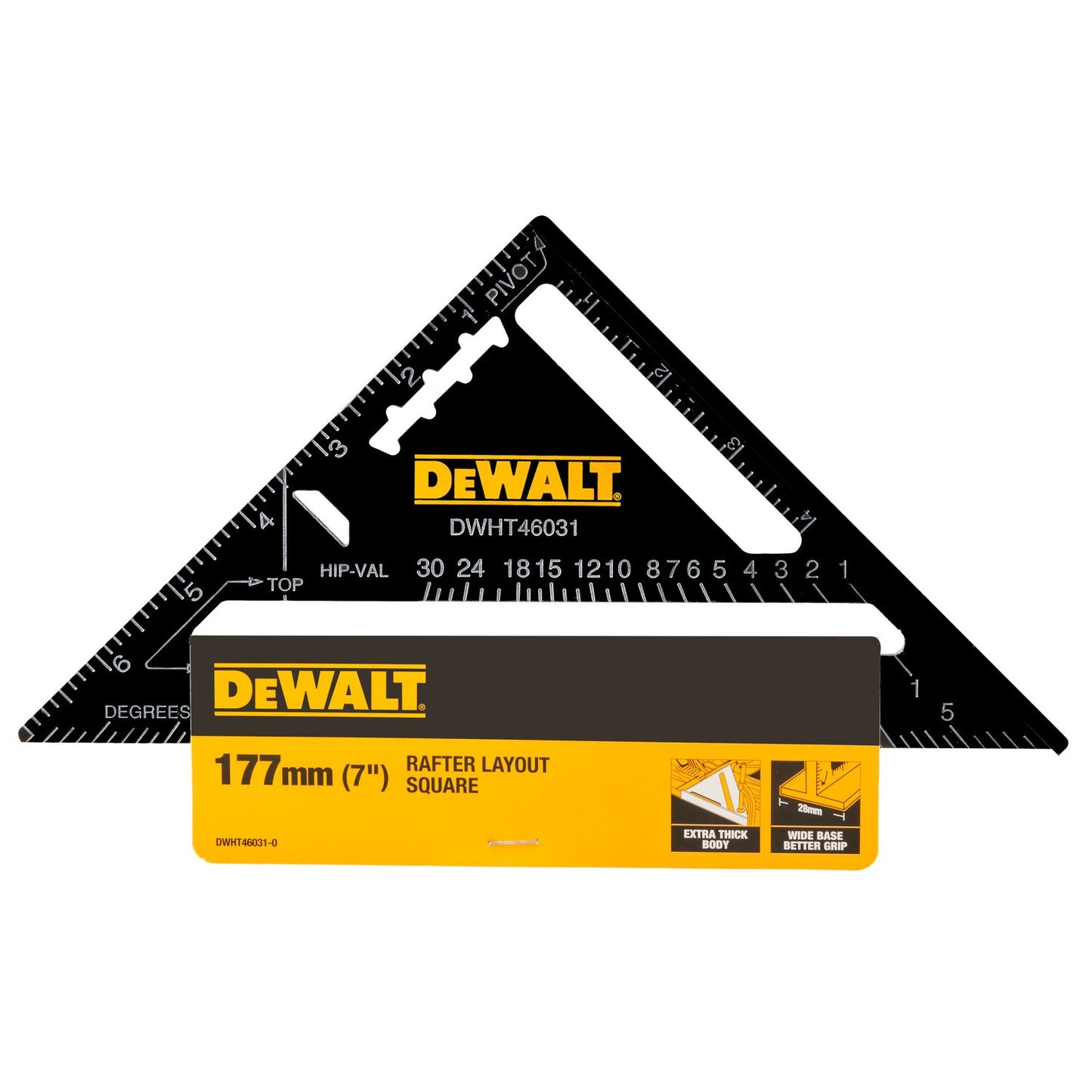 DeWalt 7 Zoll Aluminium Dachdeckerlehre DWHT46031-0 – Präzise Messungen für Dachdeckerarbeiten