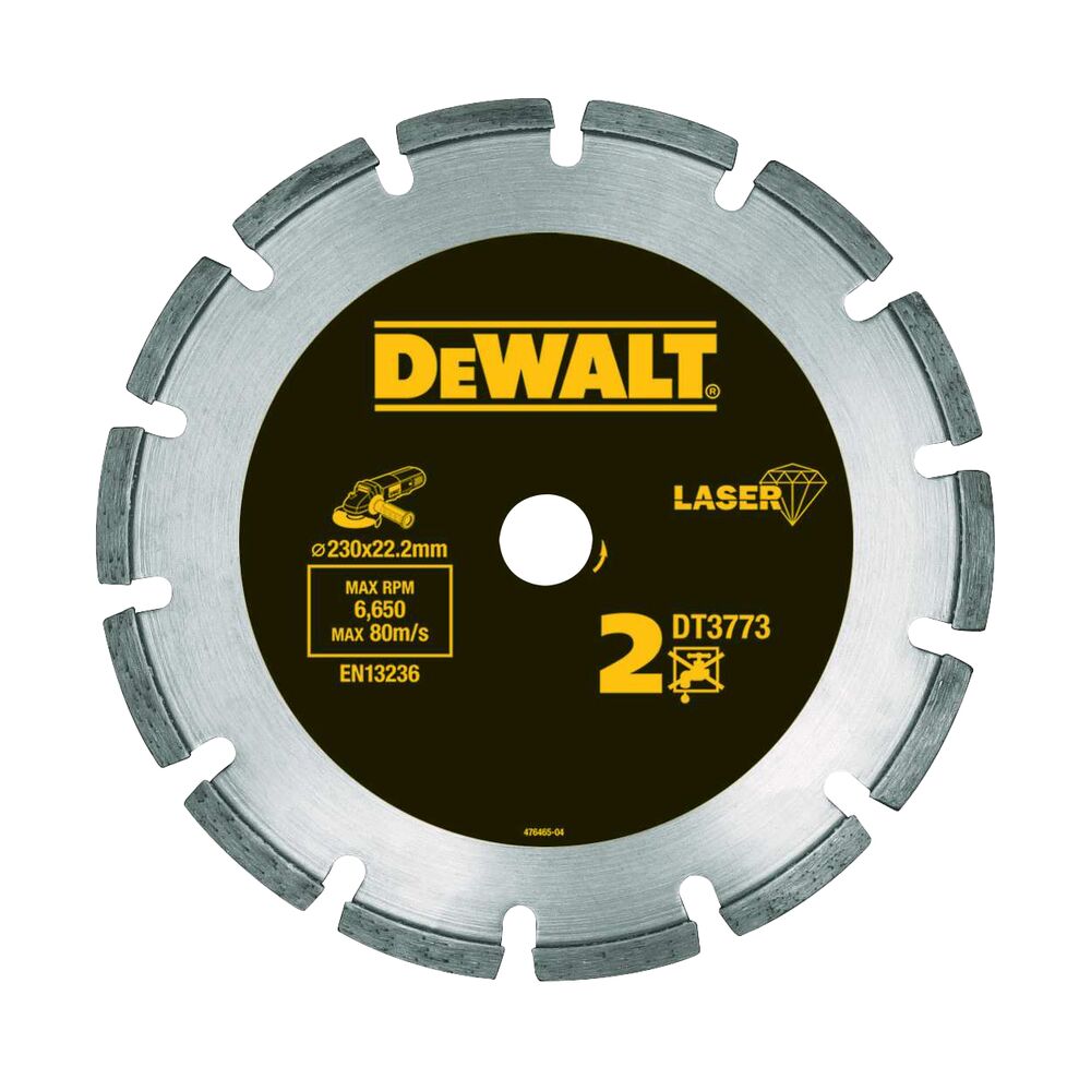 DeWalt DT3773 Segmentierte Diamantscheibe – Hochgeschwindigkeits Schneiden für Ziegel und Keramik