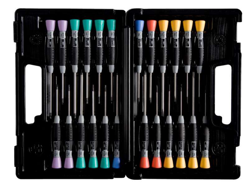 Bahco Präzisionsschrauben Set 706-5 – 24 Stück für Allen, Kreuzschlitz und TORX