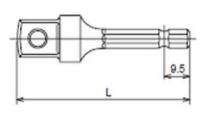 KOKEN Adapter Steckschlüssel 1/4 Auf 1/2 Zoll Schlagschrauber