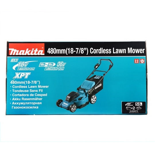 Makita Rasenmäher DLM480CT2 2 x 18 V Mulchfunktion Set