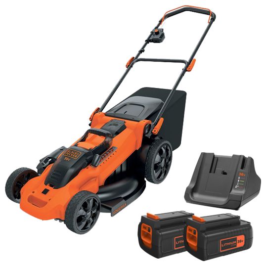 Black+Decker Akku-Rasenmäher CLMA4825L2-QW – 3 In 1 Mähfunktion für Gärten Bis 600 M²