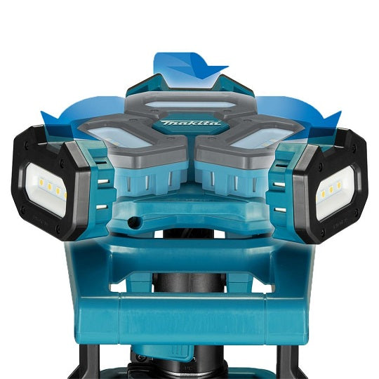 Makita DML814 – Wiederaufladbare Teleskop-Zonenleuchte mit 3000 Lumen