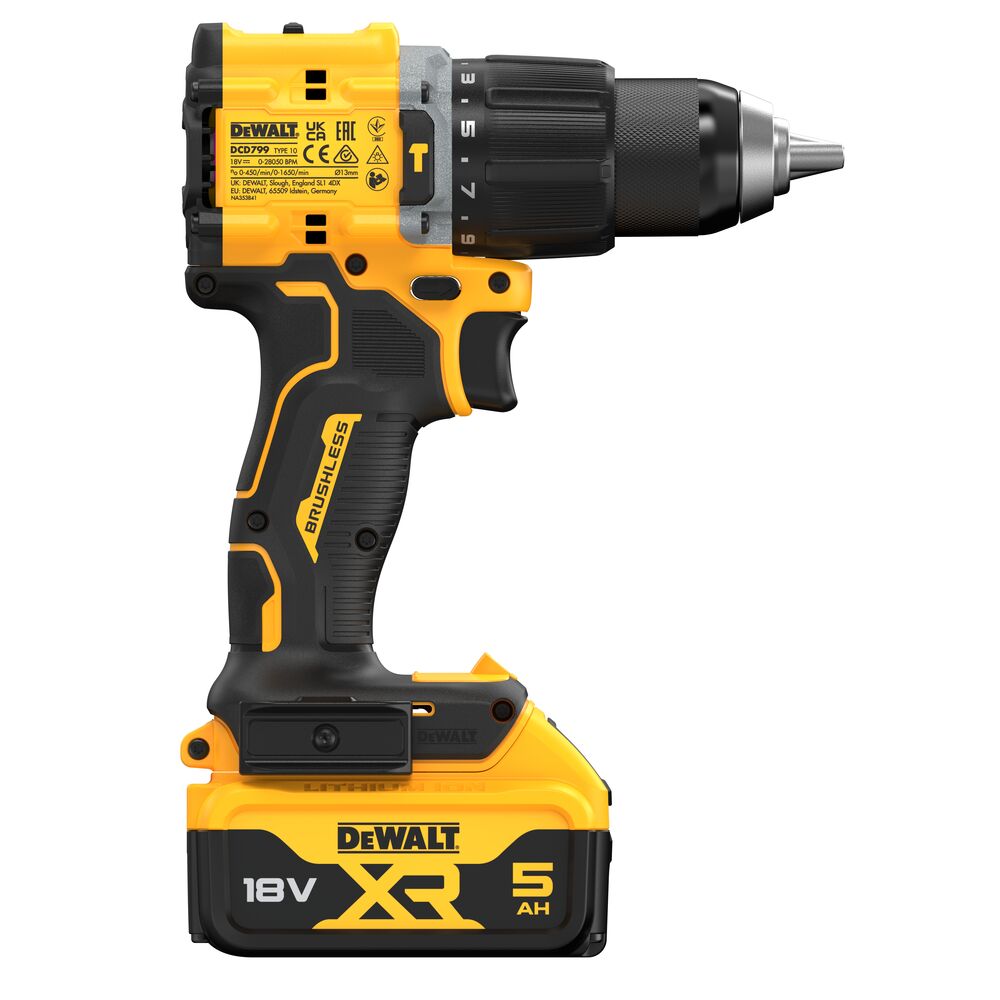 DEWALT Bohrhammer DCD799P2T-QW 20 V Kurze Bauform Set