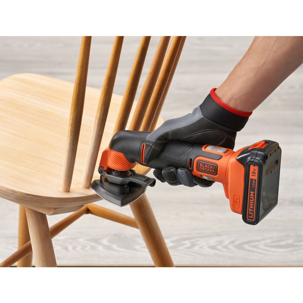 BLACK+DECKER Multitool BDCOS18D1K 18 V 20 Zubehörteile