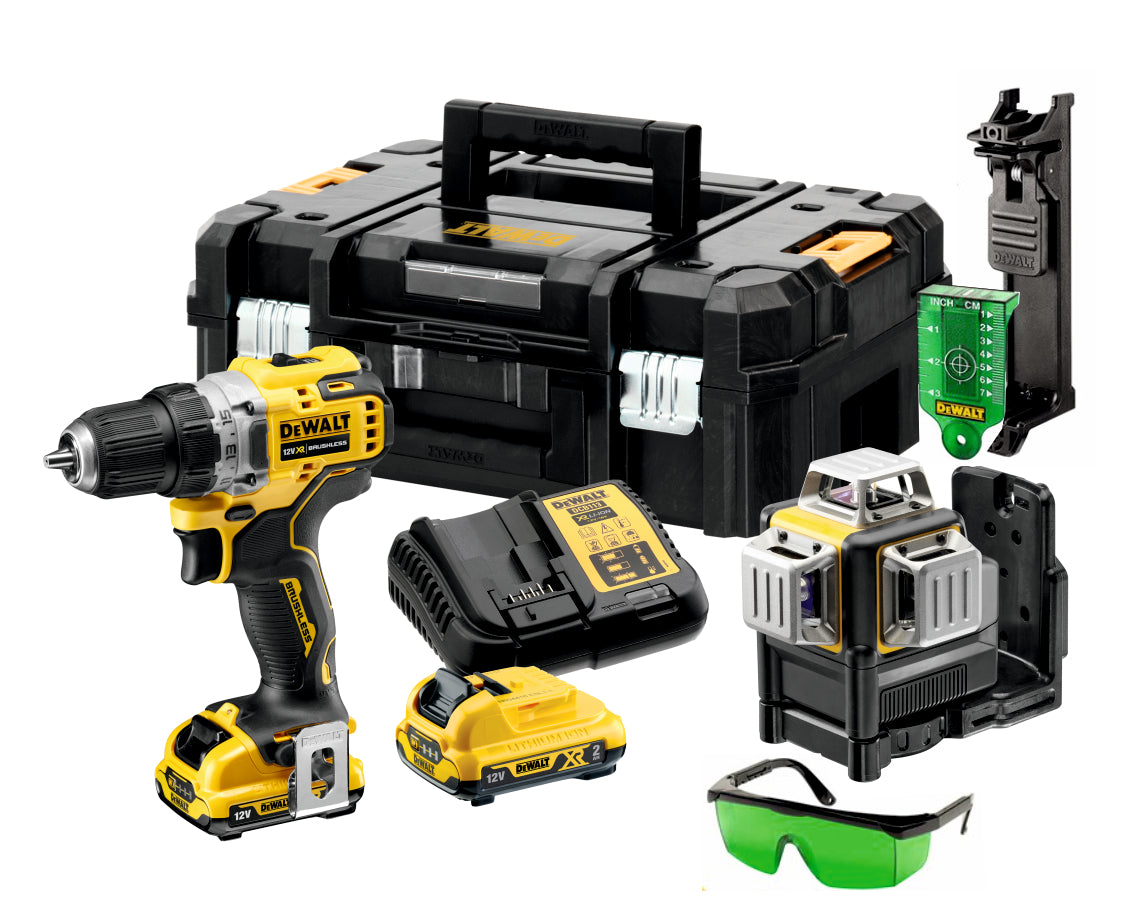 DeWalt Kombiset DCK212D2T 12 V Bürstenloser Motor Set