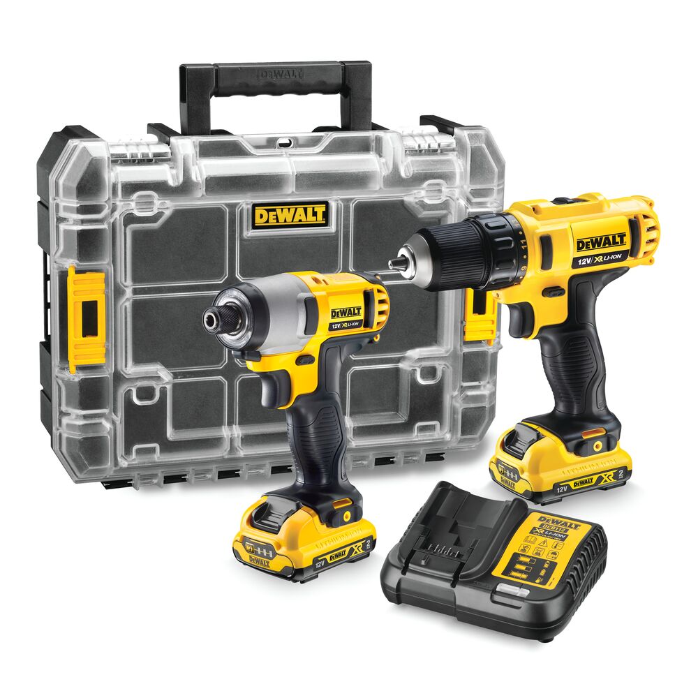 DeWALT DCK211D2T-QW – Leichtes 10,8V Li-Ion Kombi-Set mit 2-Gang-Getriebe