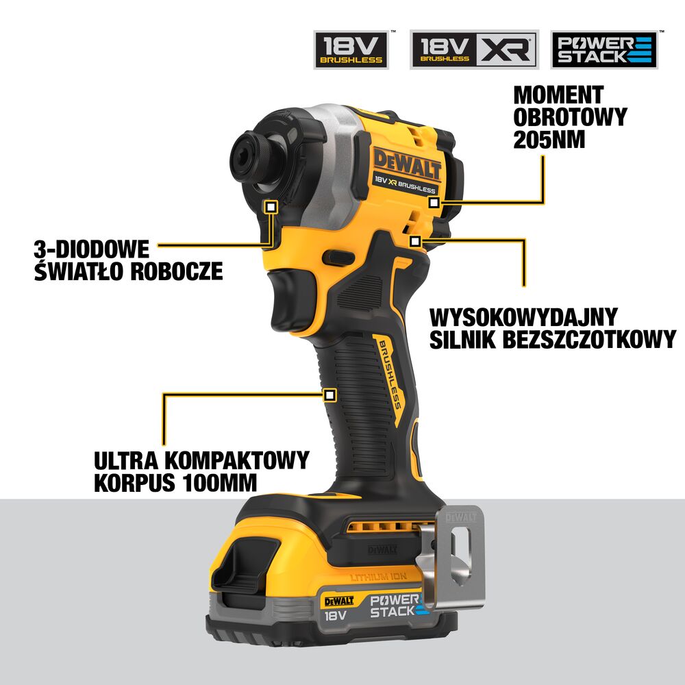 DeWalt KombiSet DCK2052H1E1T 18 V Kompakte Bauweise