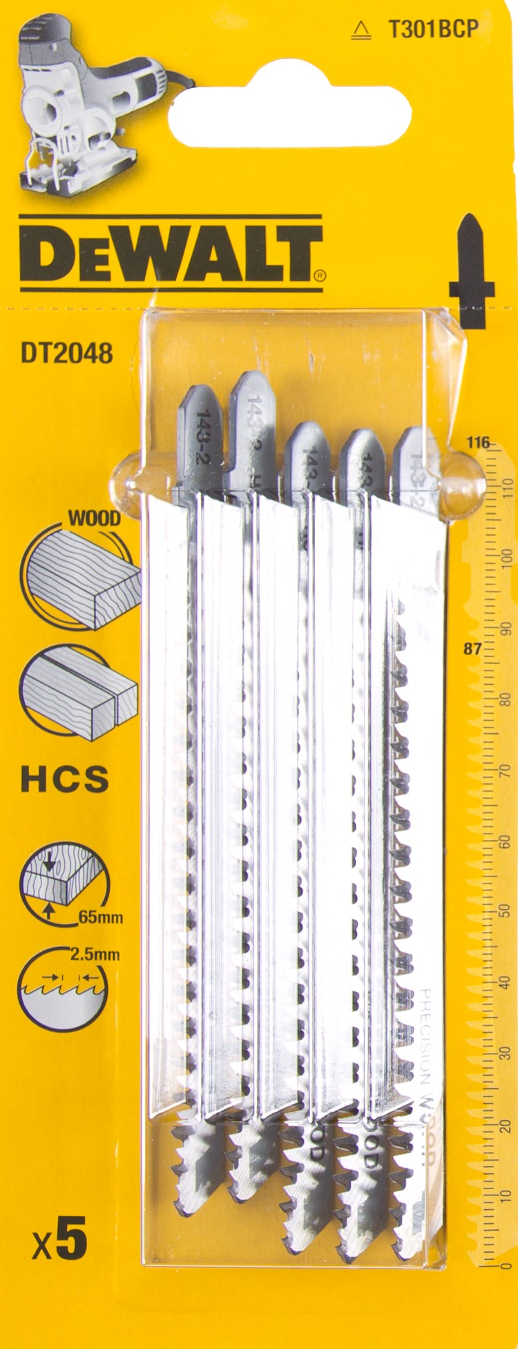 DeWalt Stichsägeblätter DT2048-QZ 18 V 116 Mm Holz Set