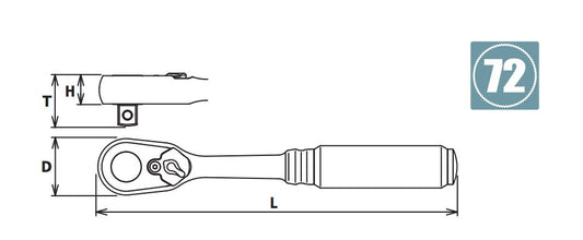 KOKEN Handknarre 3725Z Kompakt Ergonomisch Für Montage