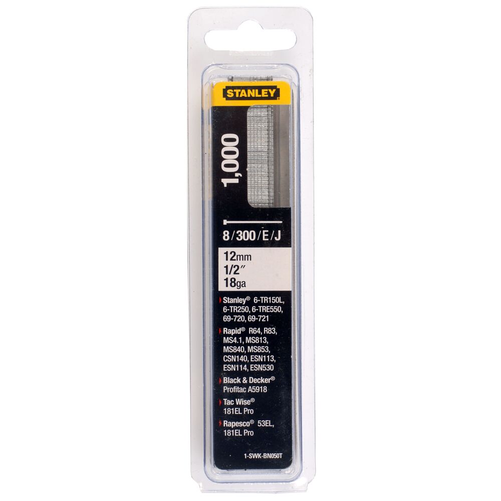 Stanley Klammern Typ J 12 mm Stahl Extra Haltbar Langlebig