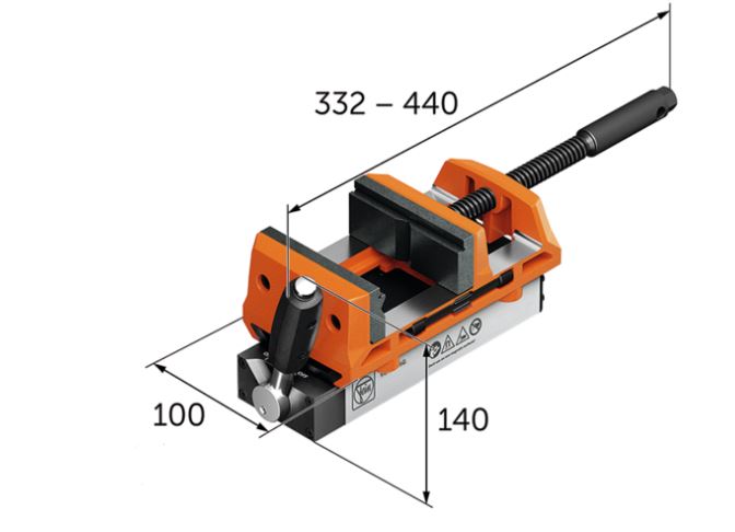 VERSAMAG Schraubstock Mit Magnetfuß Starker Dauermagnet