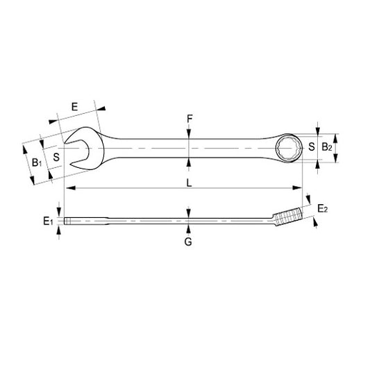 Irimo Offset-Schraubenschlüssel 25-46-2 46 mm Hohe Präzision
