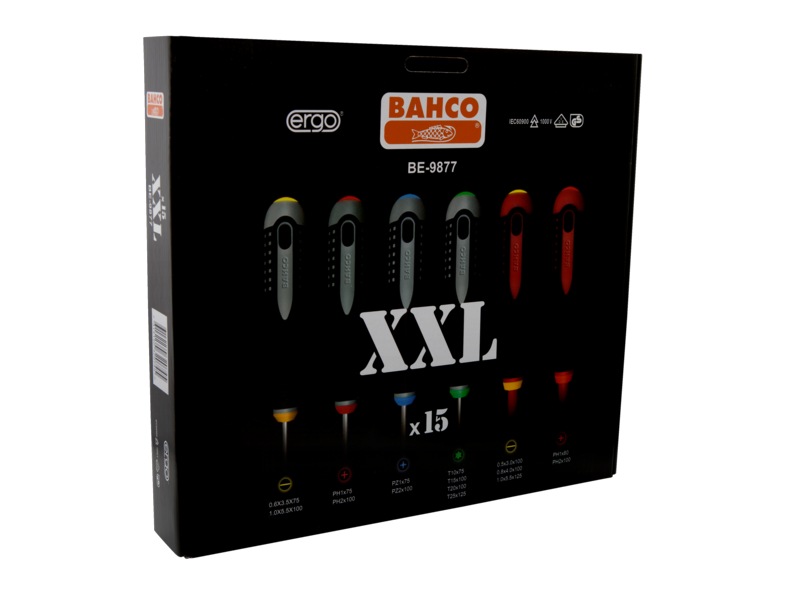 BAHCO+Schraubendreher-Satz+BE-9877+Ergonomische Griffe+Set