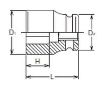 Koken Schlagschraubernuss Vierkant 1/2 Zoll Legierung