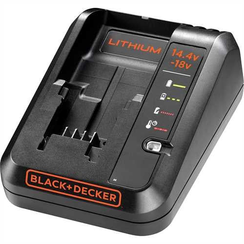 Black&Decker BDC1A-QW Li-Ion 144-18V Akku-Ladegerät – Schnelles Universalladen für Lithium-Ionen-Akkus