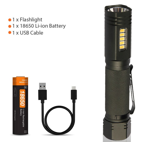 NICRON Taschenlampe WL81 1000 LM Weißlicht Starker Magnet