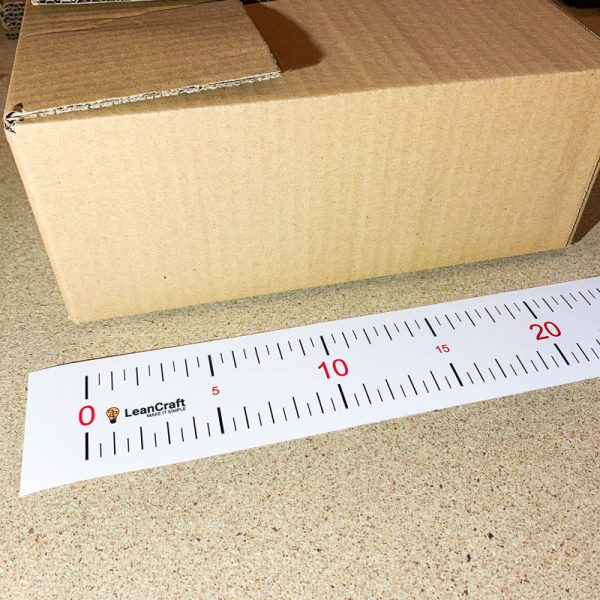 LeanCraft Maßband EBISU-2 Selbstklebendes 120 cm 5 mm Raster
