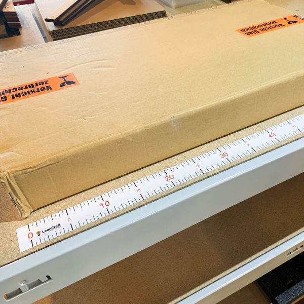 LeanCraft Maßband EBISU-2 Selbstklebendes 120 cm 5 mm Raster