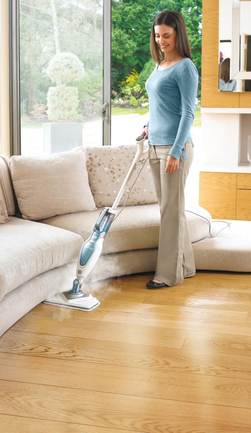 Black+Decker Dampfmop FSM1630-QS 1600W Schwenkbarer Kopf