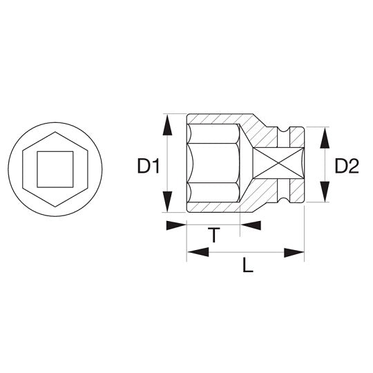 Bahco SB7400SM-10 – Hochwertiger Sechskant-Handsteckschlüssel für 10-mm-Schrauben