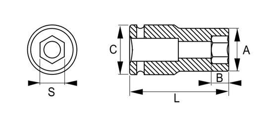 IRIMO Schlagsteckschlüssel-Einsätze 3/4 Zoll Legierter Stahl