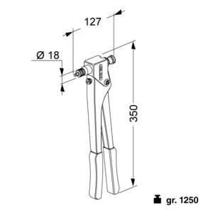 FAR + Handnietwerkzeug + KJ21-705072 + Einnietmuttern
