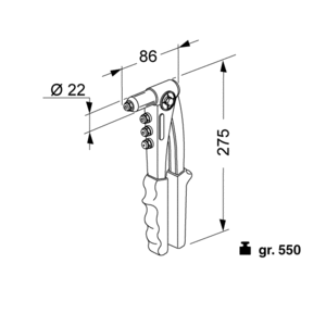 HandwerkPro Handnietzange K39 Durchmesser 4,8 mm Universell