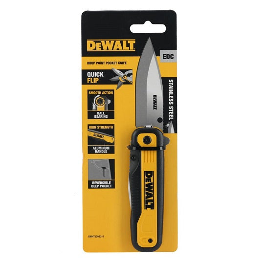 DeWalt Taschenmesser DWHT10993-0 Edelstahlklinge Quick-Flip