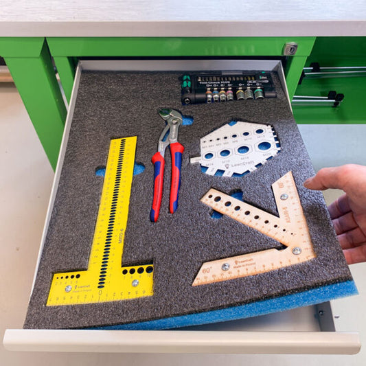 LeanCraft Werkzeugbrett LF-AB-48/58 Schaumstoff für Schubladen