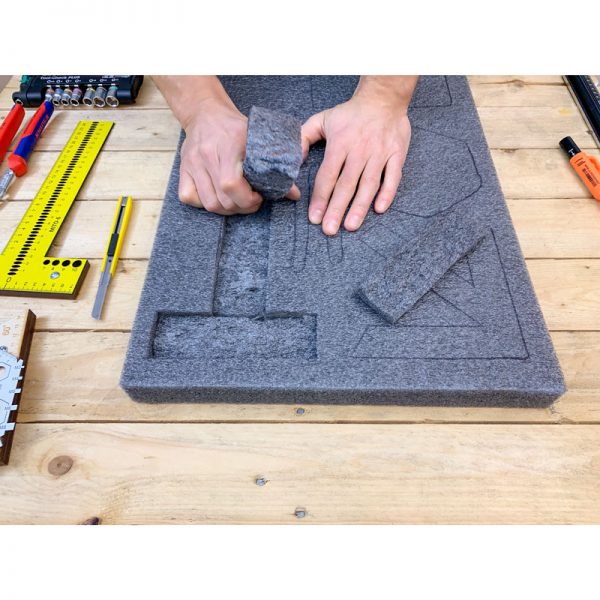 LeanCraft LeanFoam-Werkzeugplatte 58x48 cm – Ideal für Schubladen und Werkzeugwagen