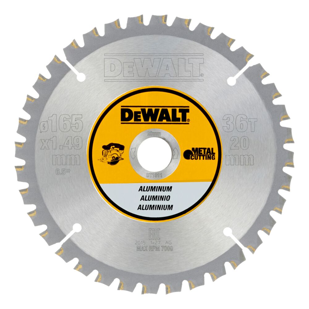 DeWalt Kreissägeblatt DT1911-QZ 18 V Aluminium 36 Zähne