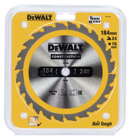 DeWALT Kreissägeblatt DT1939 18 V Hartmetallzähne Profi