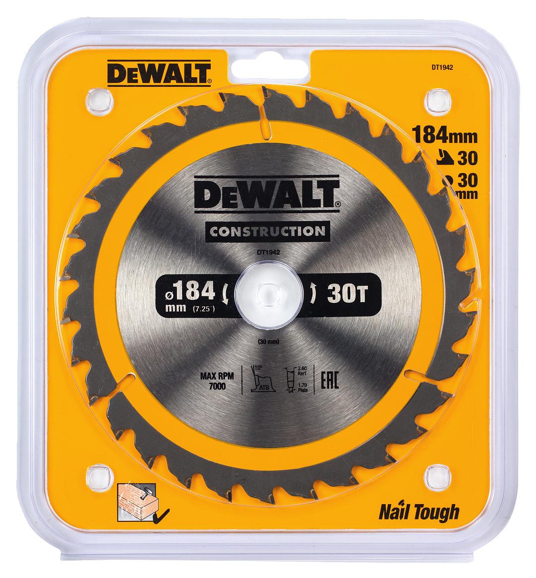 DeWALT DT1942-QZ Kreissägeblatt – Hochwertige Sägezähne für Präzises Schneiden