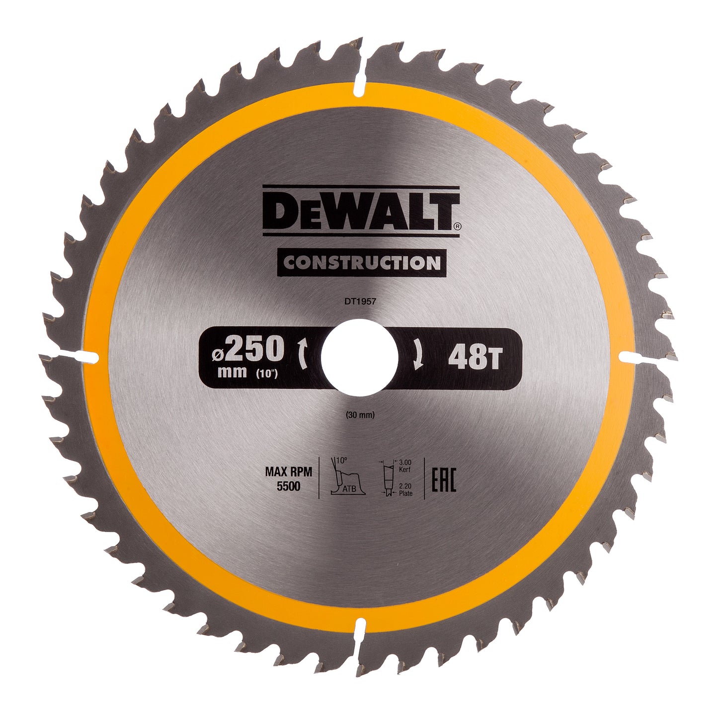 DeWALT DT1957-QZ Kreissägeblatt – Hochwertige Sinterkarbid-Zähne für Präzisen Holzschnitt