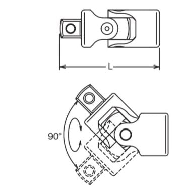 KOKEN Kreuzgelenk 3/4 Zoll Für Eingeschränkte Zugänglichkeit