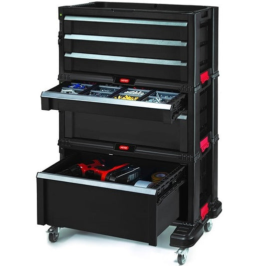 KETER Werkzeugkiste 6 Schubladen Regal Aufbewahrung