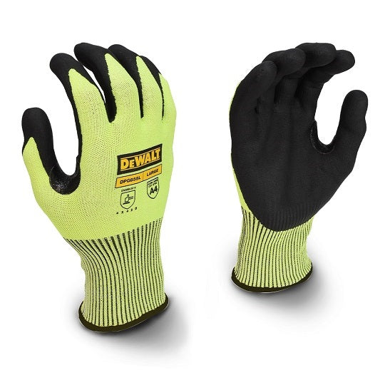 DeWALT DPG855L Wasserdichte Nitril-Handschuhe – Schnittfest und Rutschfest