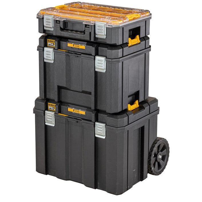 DeWALT Werkzeugkasten TStak 20 18 V Staubdicht Räder Set