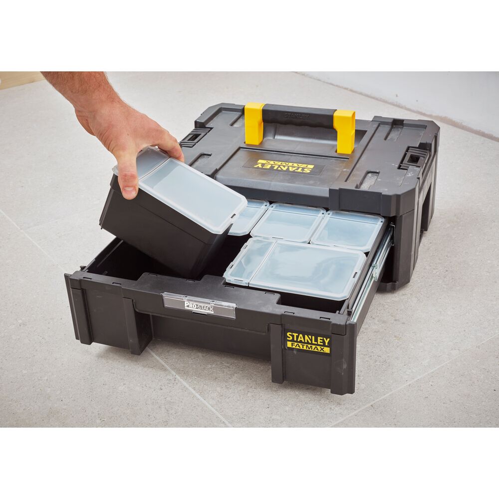Stanley + Werkzeugkasten + PRO-STACK III + Mit 6 Fächer