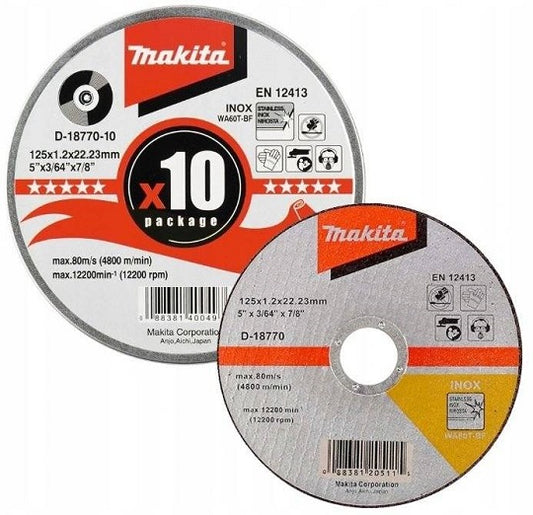 Makita Metall-Trennscheibe INOX 125/22,23 10er Set INOX