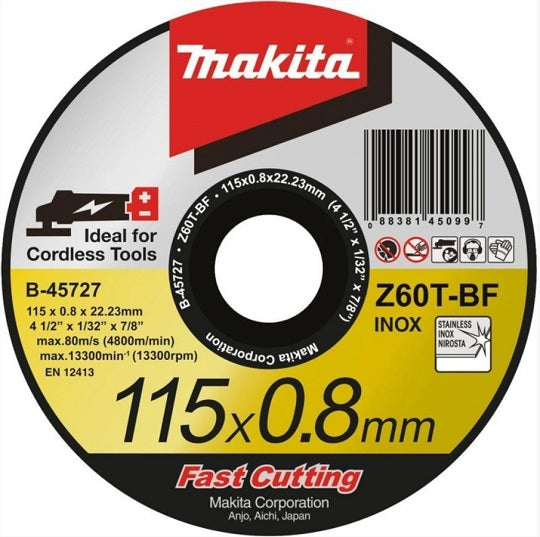 Makita Edelstahl-Trennscheibe INOX E-10861 – Extra Dünn Für Schnelles Trennen