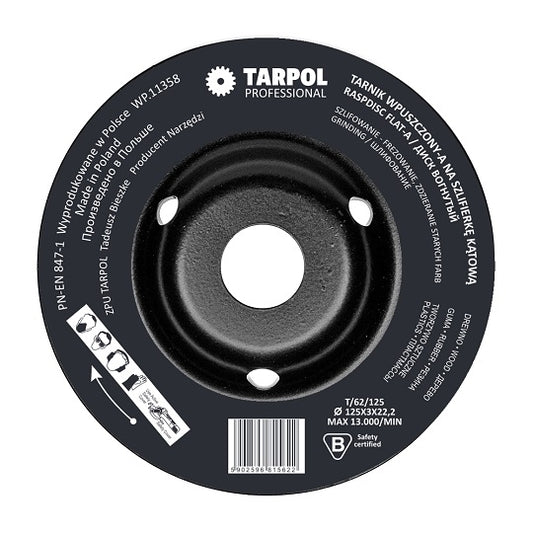 Tarpol Raspel T-62 Vertiefte Für Holz Und Kunststoffe