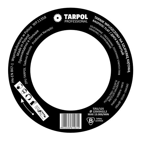 Tarpol Raspel T-61 Robustes Gehärtetes Material Ergonomisch