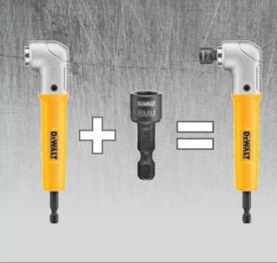 DeWALT Steckschlüssel 8mm Starker Magnet Kompakt Engstellen