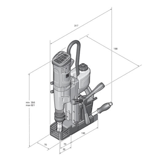 FEIN + Magnetfußbohrer + KBU 35 PQW + 1010 W + Kernbohren