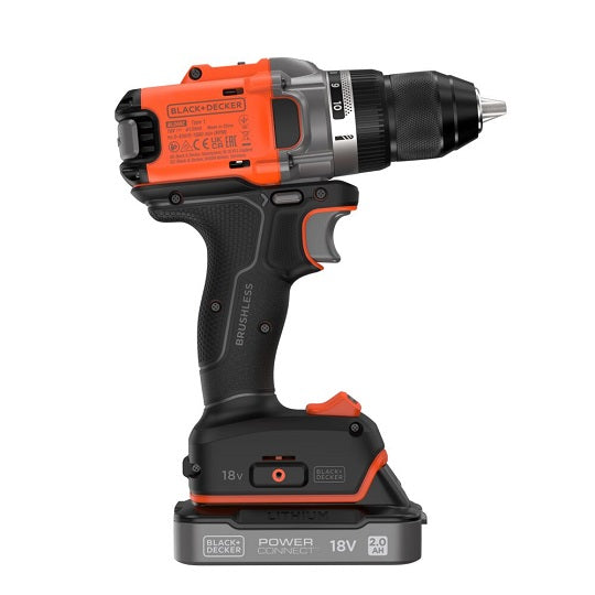 Black+Decker Bohrschrauber BLD682D2XK-QW Bürstenloser Motor