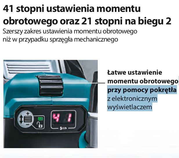 Makita Schlagbohrschrauber HP001GM201 40 V XGT Pro Drehmoment