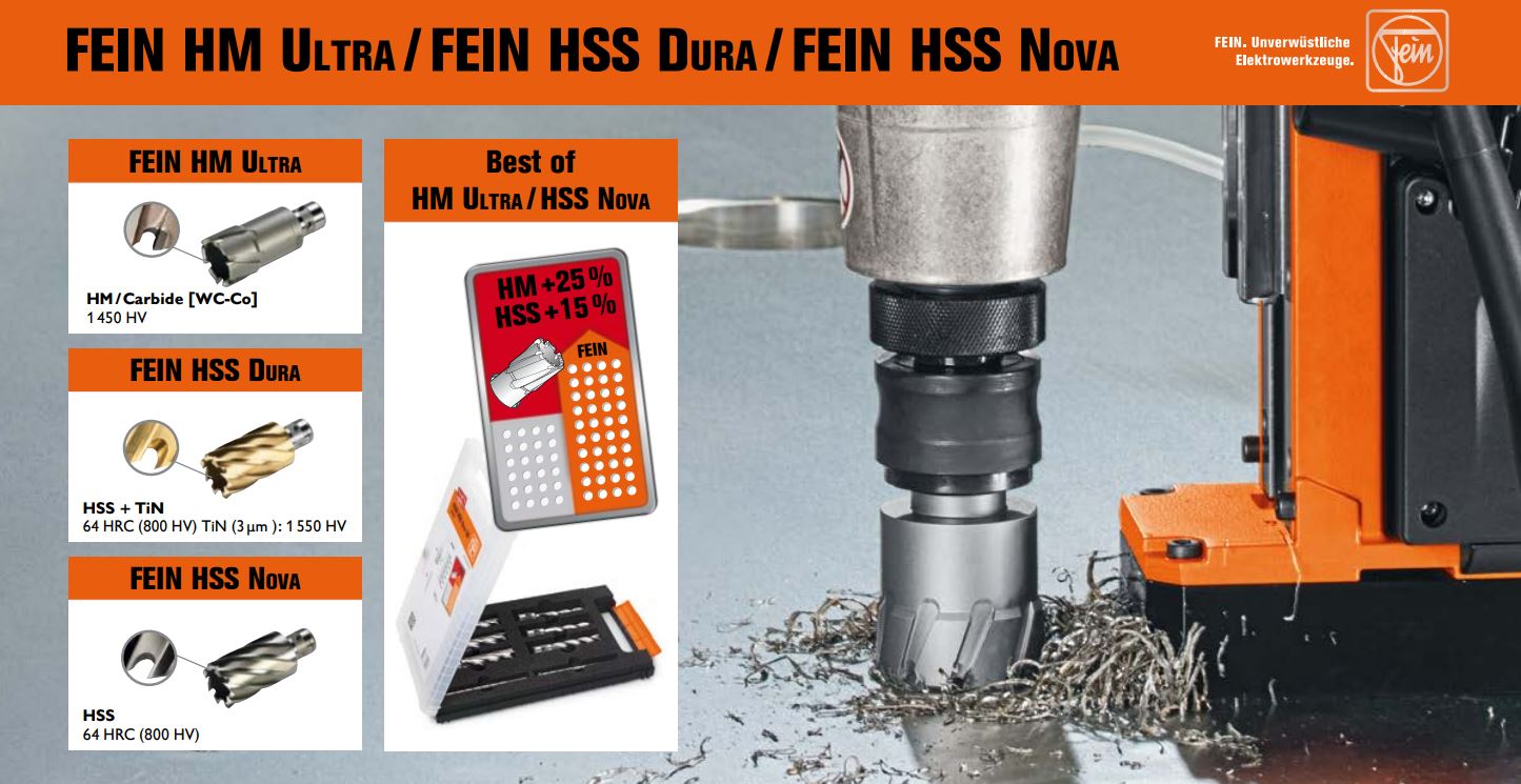 Fein HM-Ultra-Bohrer – Präzises Bohren Ohne Tiefe Bis Zu 35mm